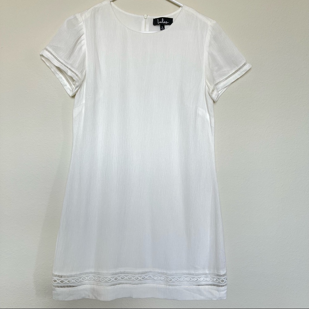 Lulu’s Perfect Time White Shift Dress - Picture 2 of 11